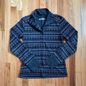 Kavu Black Patterned Pullover Size M